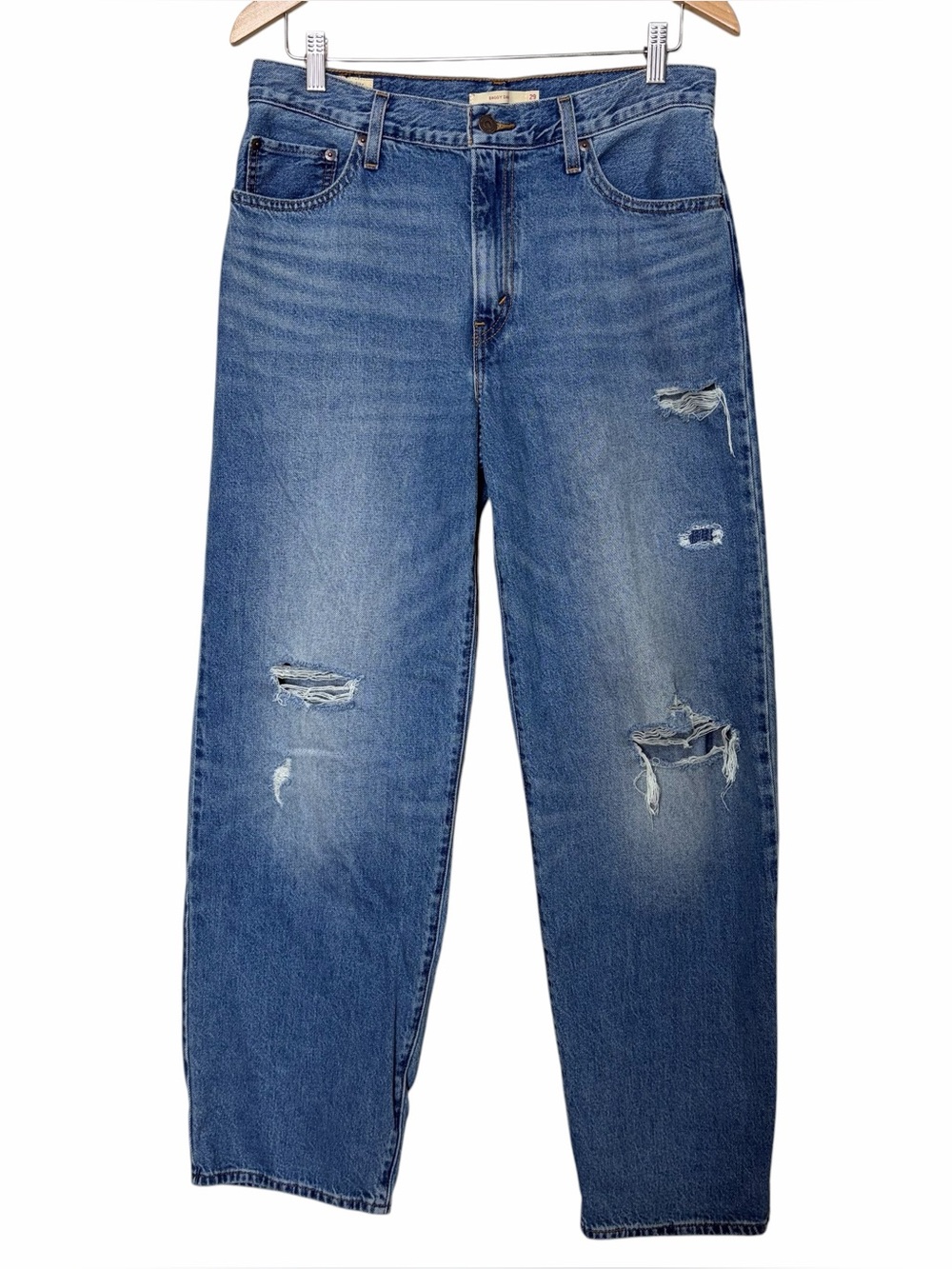 Levi’s Premium women's baggy dad denim jeans distress